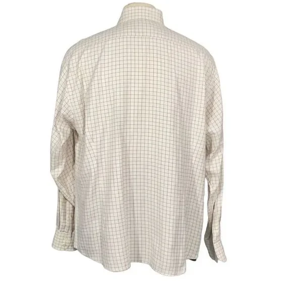 Curtis Brandon Ivory Red Blue Check Long Sleeve Button Front Men’s Shirt Sz XXL - Picture 3 of 8